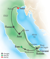 Religious Travel: Map of Locations